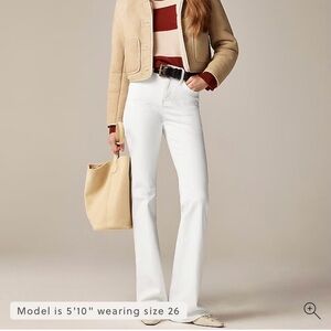 NWOT J Crew Bootcut Jean white denim, classic fit. CH685 size 29
